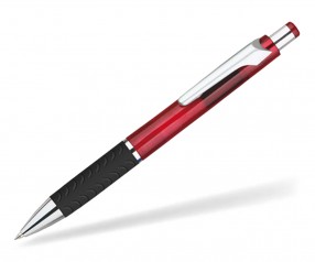 Penko Rodos Transparent 4073 Kugelschreiber mit Gummigriffzone rot