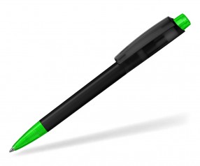 Klio ZENO Kugelschreiber SOFTFROST TRANSPARENT ATIST TITR schwarz neon grün