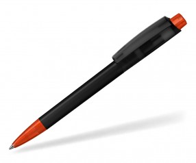 Klio ZENO Kugelschreiber SOFTFROST TRANSPARENT ATIST TWTR schwarz neon orange
