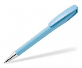 quatron Space Soft-Touch 42610 Kugelschreiber mit gummierter Oberfläche hellblau
