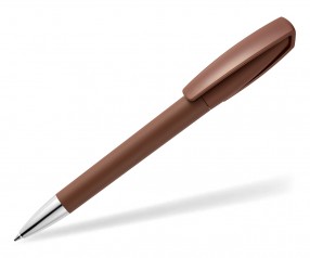 quatron Space Soft-Touch 42610 Kugelschreiber mit gummierter Oberfläche braun