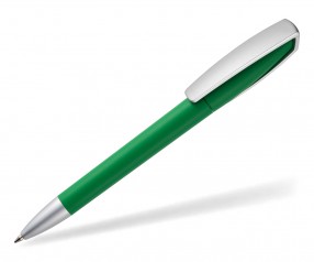 quatron Space Soft-Touch Silver 42620 Kugelschreiber mit gummierter Oberfläche grün