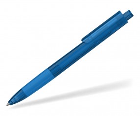Klio TECTO transparent dreikantiger Kuli mit Griffzone MTR blau