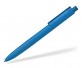 Klio TECTO softtouch transparent dreikantiger Kuli mit Griffzone FST MTR blau