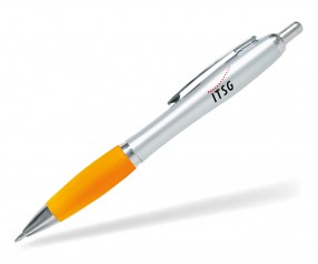 Penko Helgoland Silber 4701 Kunststoffkugelschreiber bedruckt silber orange