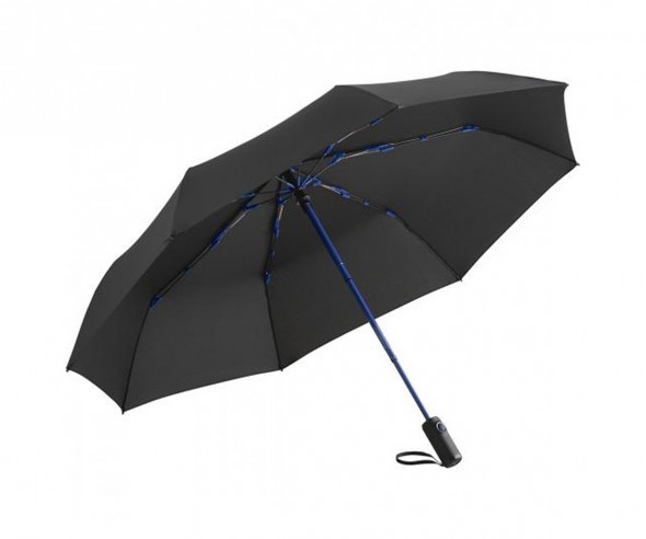 FARE Colorline Oversize Taschenschirm AOC 5644 Regenschirm bedrucken lassen schwarz euroblau