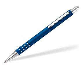 Penko Lipari 6533 Metallkugelschreiber mit Lochstanzungen als Werbeartikel blau
