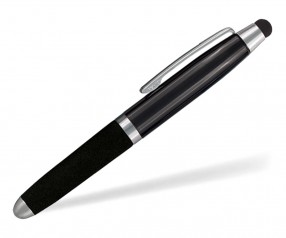 Penko Gogland Eva-Grip Touch 6706 Kugelschreiber mit Kappe mit Werbedruck schwarz