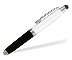 Penko Gogland Eva-Grip Touch 6706 Kugelschreiber mit Kappe mit Werbedruck weiss