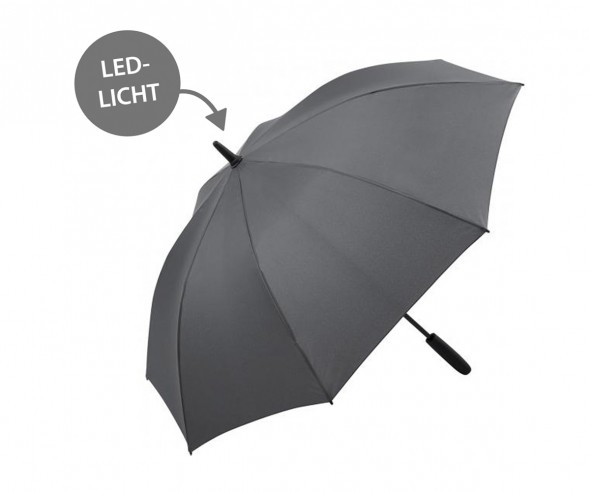 FARE Midsize Stockschirm Skylight AC 7749 Regenschirm mit LED Licht grau