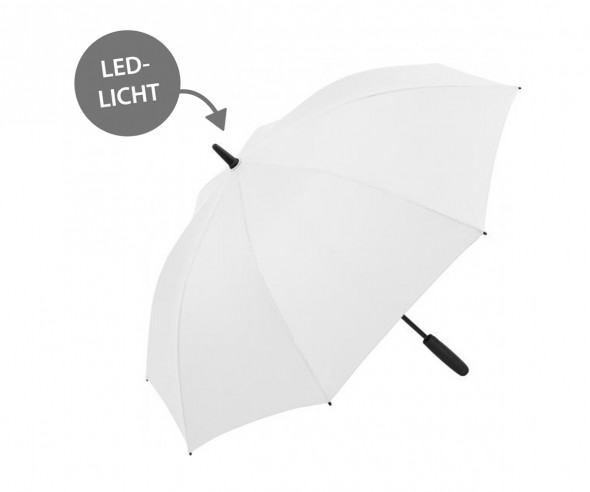 FARE Midsize Stockschirm Skylight AC 7749 Regenschirm mit LED Licht weiß