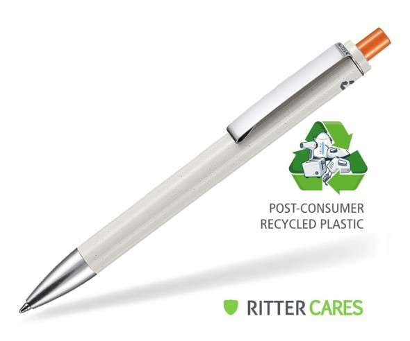 Ritter Pen Exos Recycled Werbekugelschreiber 97600 grau deckend 0501 orange
