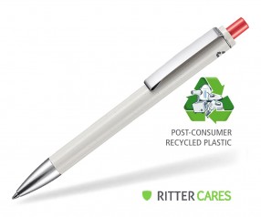 Ritter Pen Exos Recycled Werbekugelschreiber 97600 deckend grau 0642 hellrot