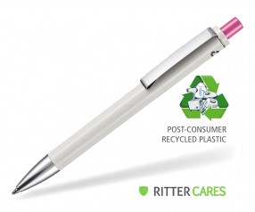 Ritter Pen Exos Recycled Werbekugelschreiber 97600 deckend grau 0800 pink
