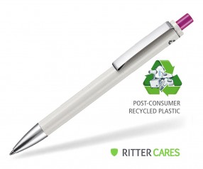 Ritter Pen Exos Recycled Werbekugelschreiber 97600 deckend grau 0810 magenta