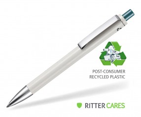 Ritter Pen Exos Recycled Werbekugelschreiber 97600 deckend grau 1101 petrol