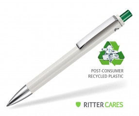 Ritter Pen Exos Recycled Werbekugelschreiber 97600 grau transparent 4031 grün