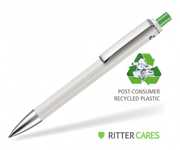 Ritter Pen Exos Recycled Werbekugelschreiber 97600 deckend grau 4076 grün