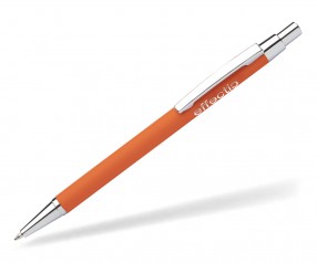 ANDA Chromy 845173 Soft-Touch Alukugelschreiber bedruckt orange