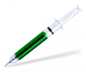 ANDA Medic 791516 Kugelschreiber in Spritzenform mit Flüssigkeit grün