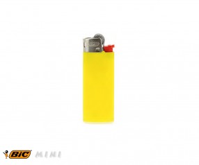 BIC 2360 Mini-Feuerzeug J25 incl. 1c-Druck mit Reibrad hellgelb