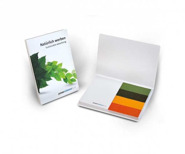KARL KNAUER Recycling Haftset 01 mit individualisierbaren Papiermarkern als Promotionartikel