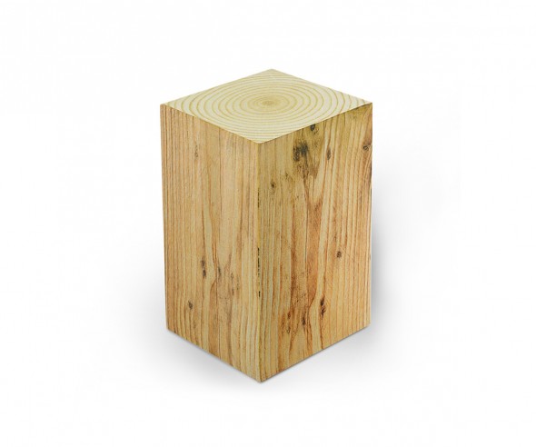 KARL KNAUER 78x78x125 mm Notizquader Design Edition Holz mit Druck als Werbeartikel