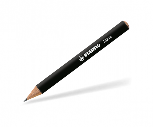 STABILO MINI-Bleistift 242m rund Holz lackiert schwarz