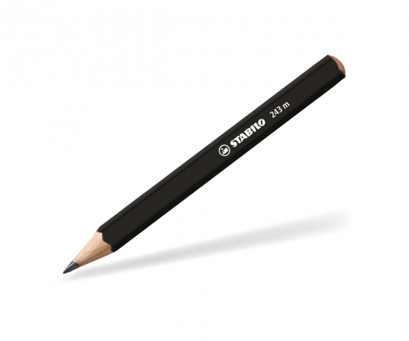 STABILO MINI-Bleistift 243m Sechskantig Holz lackiert schwarz