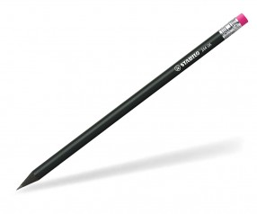STABILO Bleistift 244 GK rund schwarz Radiergummi SI neonpink