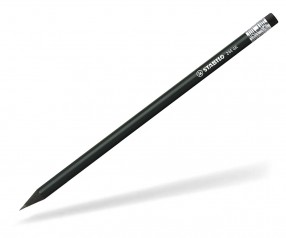 STABILO Bleistift 244 GK rund schwarz Radiergummi SI schwarz