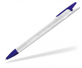 STABILO Kugelschreiber Myclip transparent klar blau
