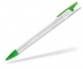 STABILO Kugelschreiber Myclip transparent klar grün