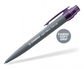 STABILO Style FABRIC SOFTGRIP Kunstsoffclip Kugelschreiber violett