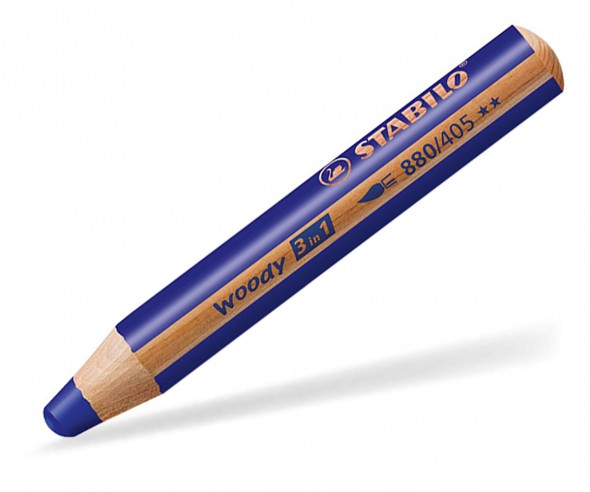 STABILO Woody 3in1-Buntstift multifunktional ultramarinblau