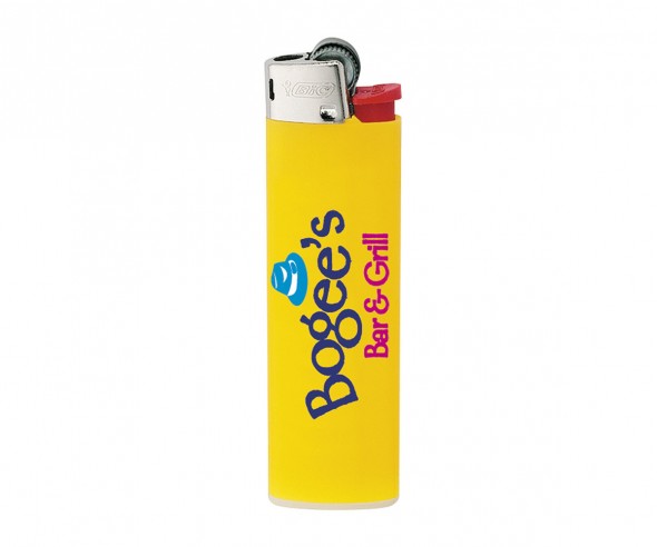 BIC Feuerzeug Werbemittel J23 Lighter mit Reibrad gelb
