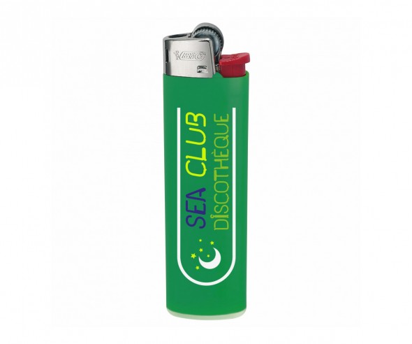 BIC Feuerzeug Werbegeschenk J23 Lighter mit Reibrad grün