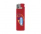 BIC J38 Elektronikfeuerzeug Werbeartikel Chrome Rot