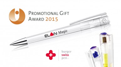 Promotional Gift Award 2015 für Elan Magic, burger swiss pen
