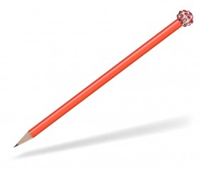 Reidinger Glamour Bleistift orange Glitzerkugel silber rot