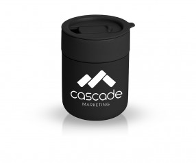 Goldstar Drinkware Obsidian WEC 270 ml Silikonbecher als Werbeartikel inkl. Siebdruck schwarz
