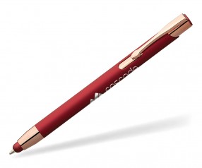 Goldstar Crosby ROSE GOLD MRT Soft Touch mit TOUCHPEN pantone 187 rot