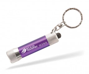 Goldstar McQueen LED Taschenlampe Schlüsselanhänger incl Gravur violett Pantone 2603 matt LVW
