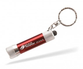Goldstar McQueen LED Taschenlampe Werbeartikel incl Gravur rot Pantone 201 glanz LAK