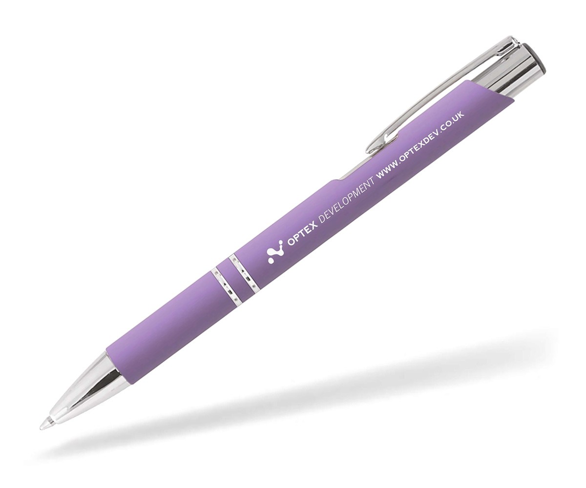 Touchpen Kugelschreiber lila Kugelschreiber Schreibset mit Gravur