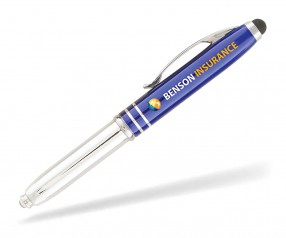 Goldstar Brando LWF LED Kugelschreiber mit Taschenlampe incl Gravur Pantone 2378c blau