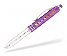Goldstar Brando LWF LED Kugelschreiber Touchpen incl Lasergravur Pantone 2602 violett