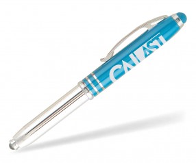 Goldstar Garcia LXL LED Stift mit Taschenlampe incl Lasergravur Pantone 306 cyan