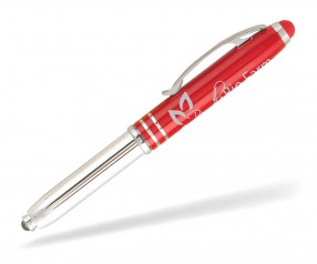 Goldstar Garcia LXL Kugelschreiber mit Taschenlampe LED incl Lasergravur Pantone 199 rot