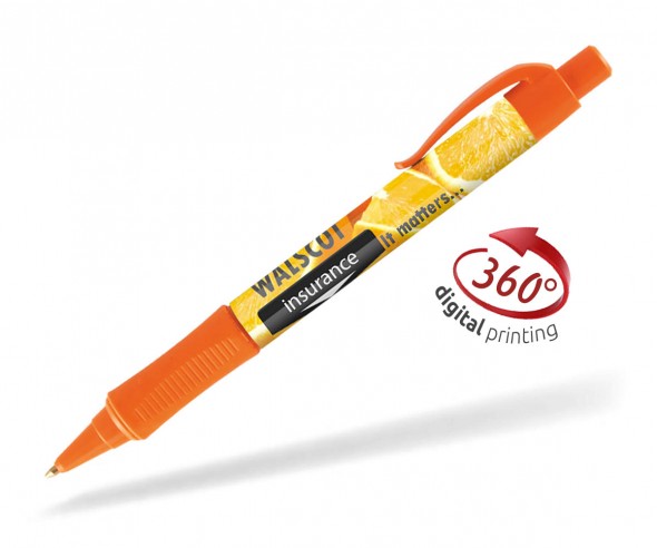 Goldstar Hepburn PHT inkl 360 Grad Druck Kugelschreiber Pantone 165 Orange